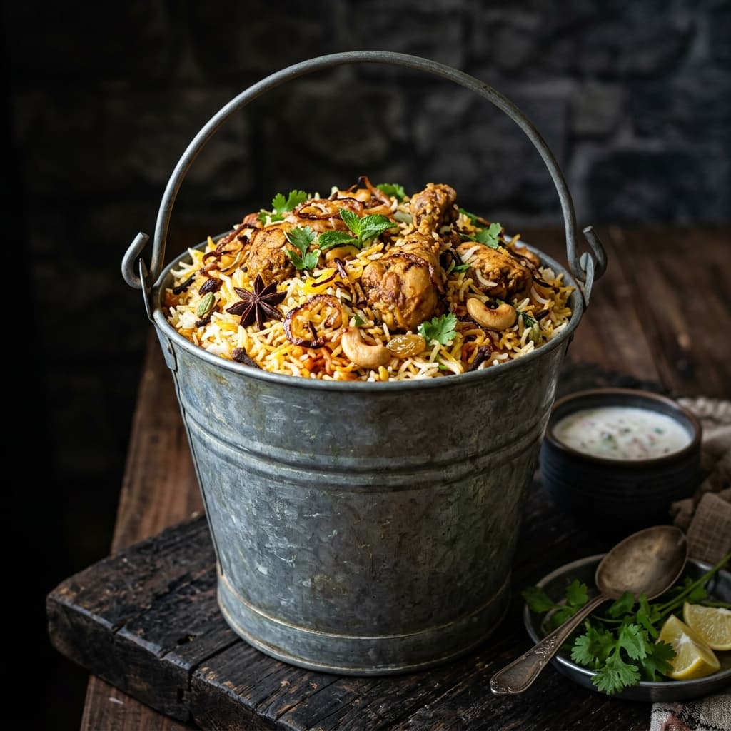 Chicken Bucket Biryani for family - Salem SK Biryani restaurant